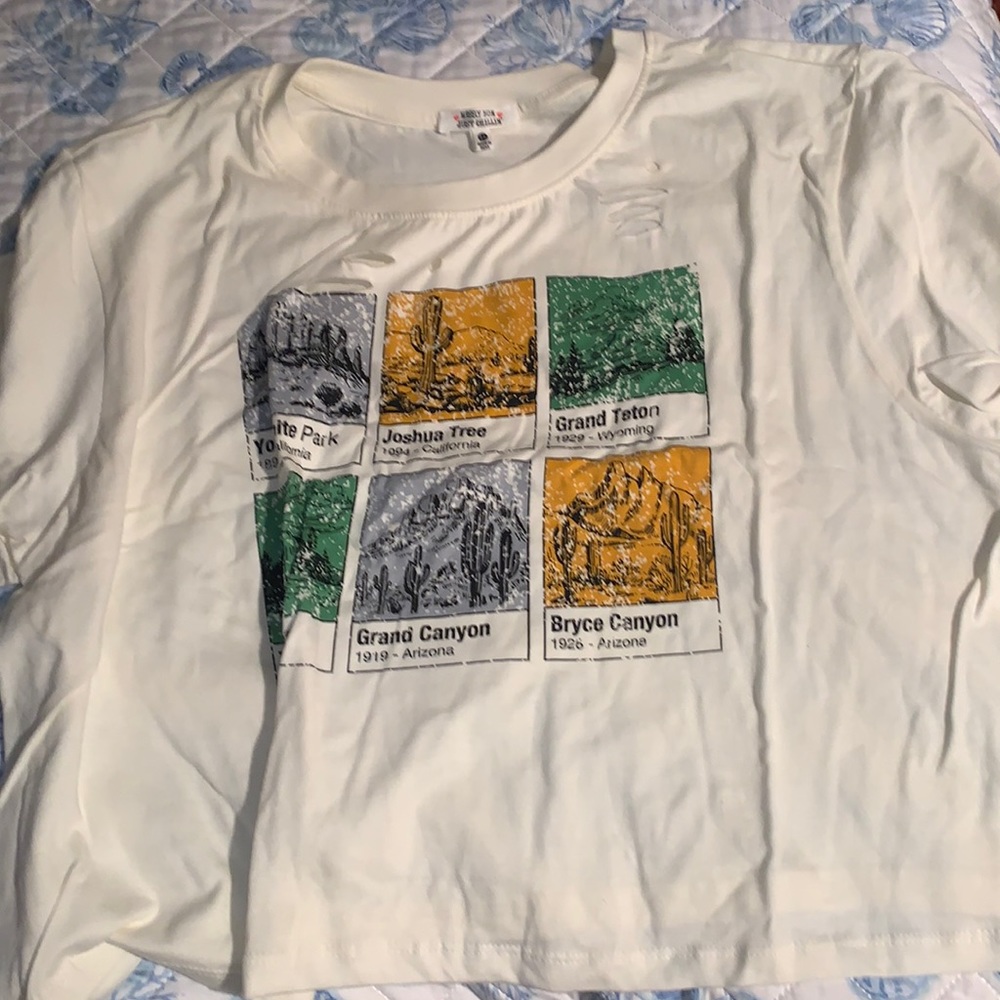 cropped graphic tee